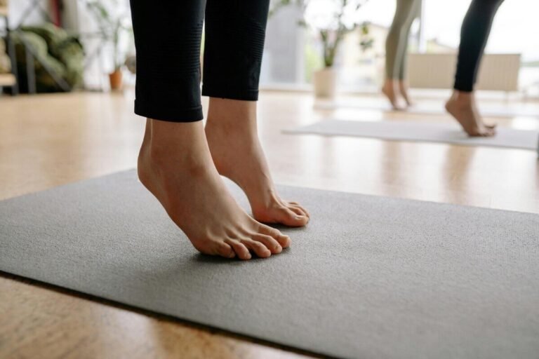 feet on a met exercise