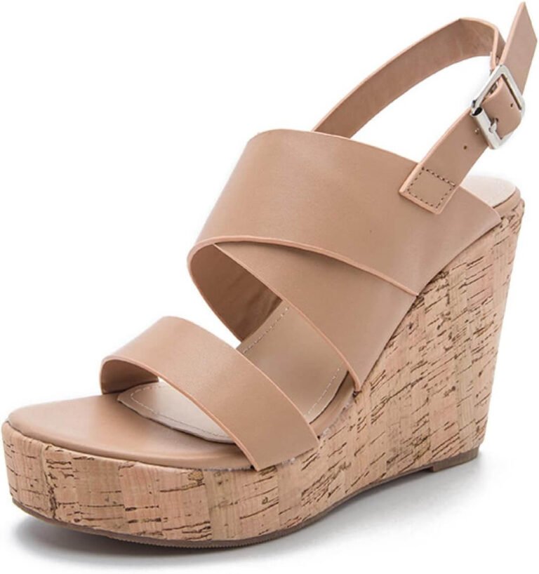beige ZHENGRUI Wedge Platform Sandal