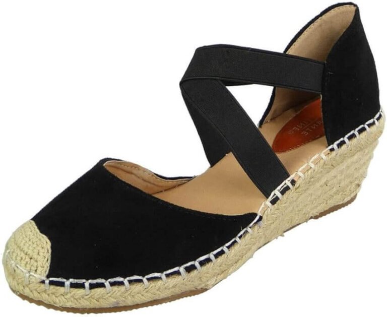 Faux Suede Elastic Slingback Wedge Sandal