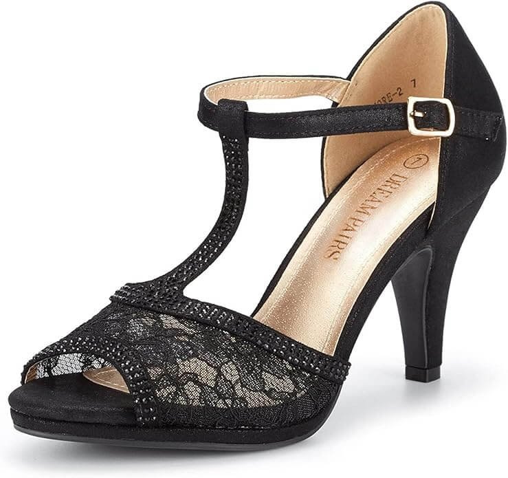 DREAM PAIRS Women's Amore Fashion Stilettos Kitten Heels Wedding Shoes